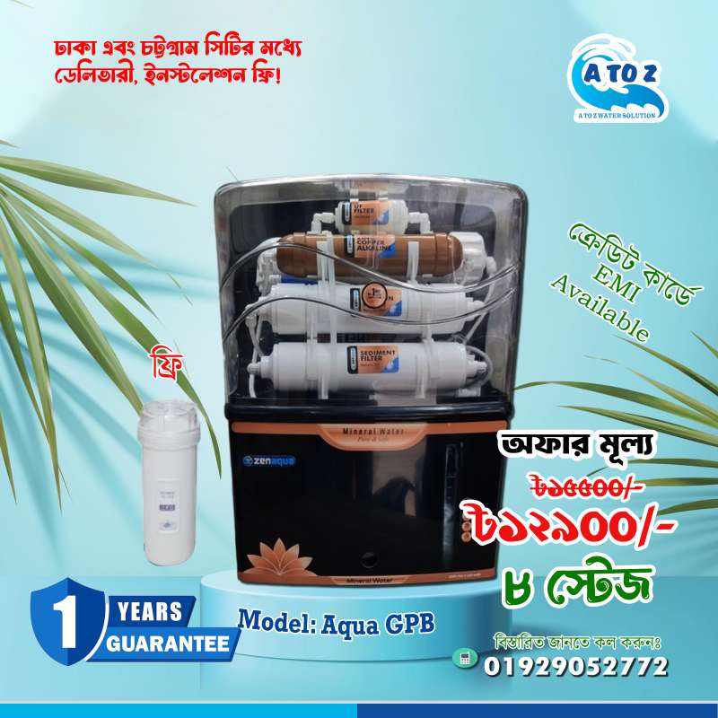Zen Aqua Grand Black (R.O+U.V+UF) Water Purifier